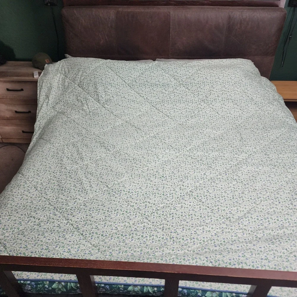 Vintage Laura Ashley Bramble Berry Full/Queen Comforter Set Revman Green 2 Shams